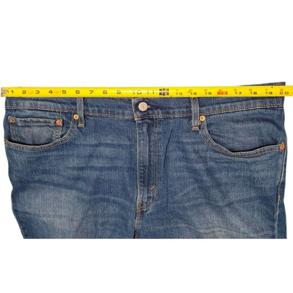 Levis 511 Jeans W40 L30 Mens Blue Denim Pants Stretch Distressed Straight Slim - Picture 6 of 12